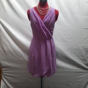 tobi lavender Sheer Cross over wrap V-neck Sleeveless cocktail party dress L